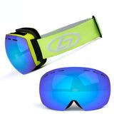 Ski Goggles Frameless Interchangeable Lens OTG Snow Eyewear