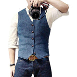 Mason Denim Vest – Sky Blue