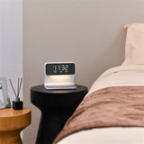 Enhanced Product Title: **Kabellose Nachttischlampe mit integriertem Wecker und Ladefunktion - Stilvolle Tischleuchte für Schlafzimmer** 

This title includes relevant keywords while also providing a clear description of the product's features, making it