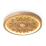 Carved Floral LED Ceiling Light – Dimmable, Remote Control & 3 Color Temperatures