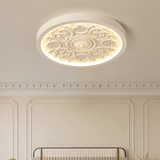 Carved Floral LED Ceiling Light – Dimmable, Remote Control & 3 Color Temperatures