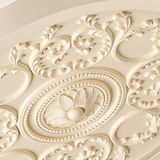 Carved Floral LED Ceiling Light – Dimmable, Remote Control & 3 Color Temperatures