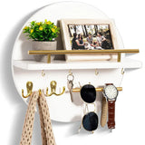 Round Wooden Key Holder | Stylish & Eco-Friendly Wall Organiser