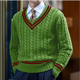 Louis - Slim-fit pullover with V-neck