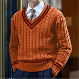 Louis - Slim-fit pullover with V-neck