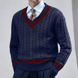 Slim-fit pullover with V-neck - Rocco