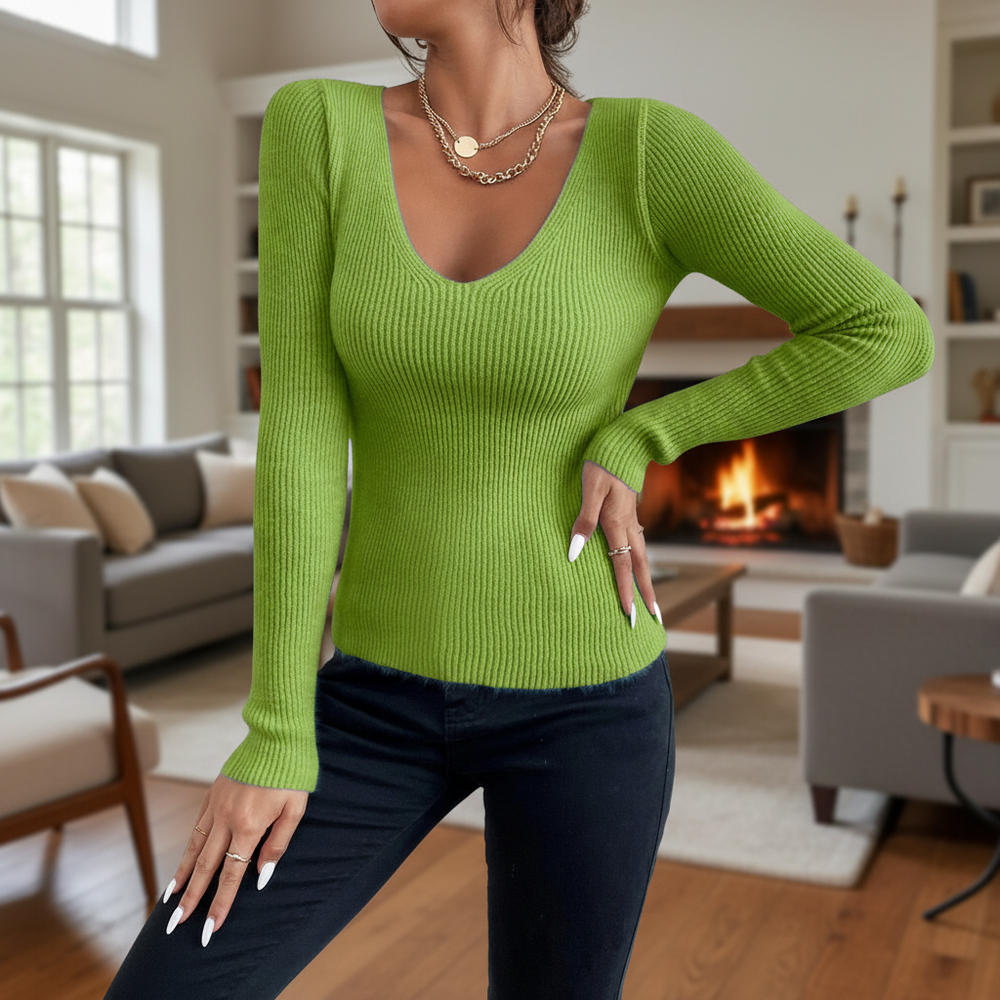 Slim Fit Knit Sweater - Veronika