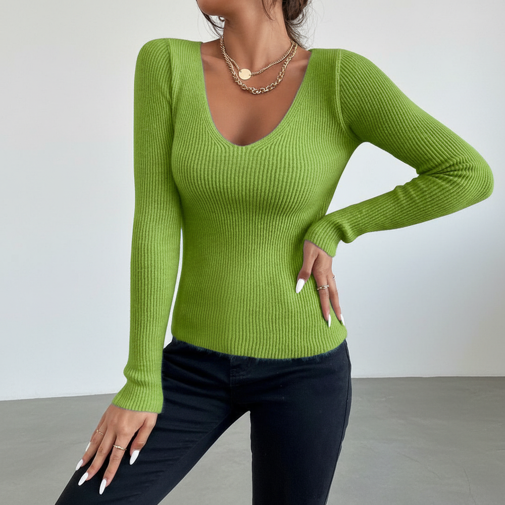 Slim Fit Knit Sweater - Veronika