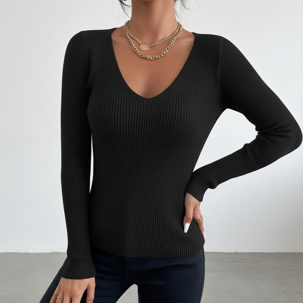 Slim Fit Knit Sweater - Veronika