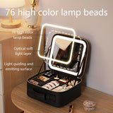 Travel Makeup Case with LED Light & Mirror Portable Kalsten