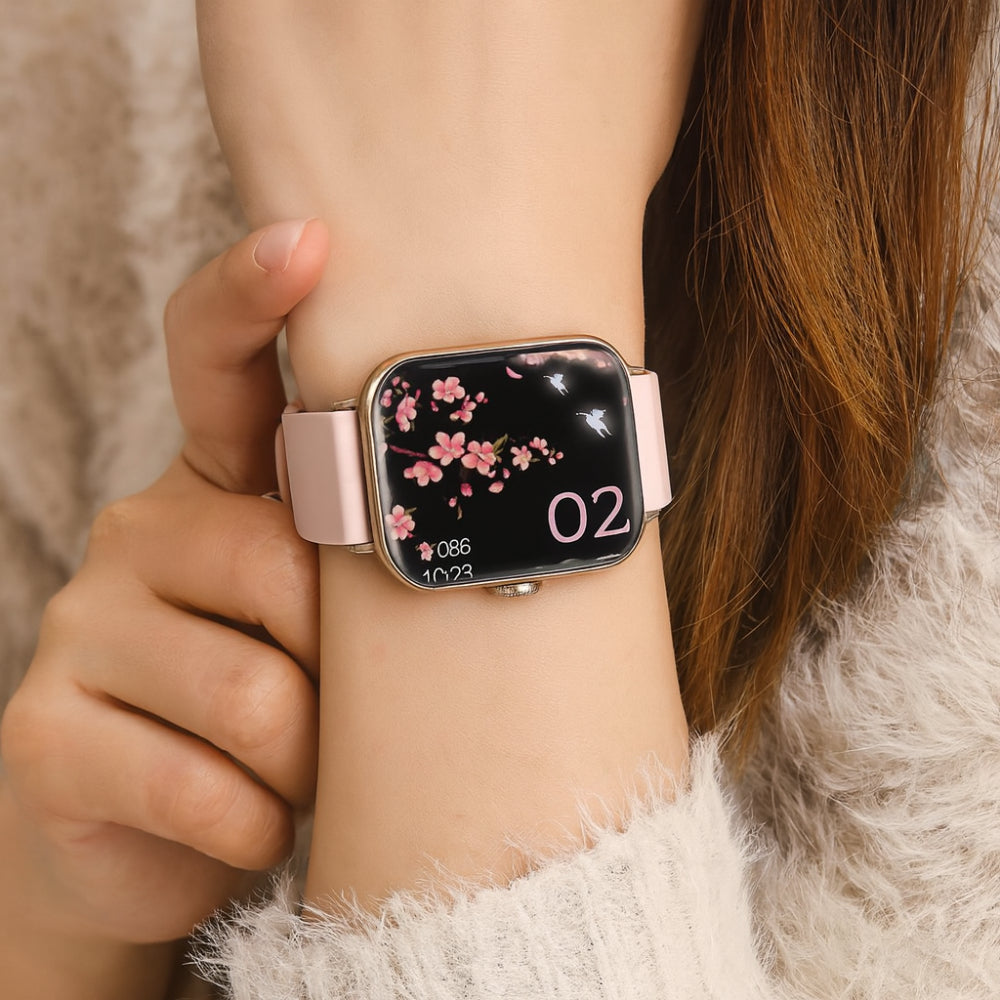 Smartwatch – Bluetooth Calling, Health Tracking & Silicone Strap