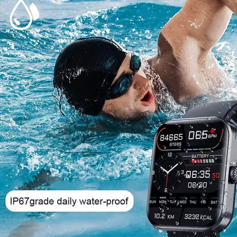Smartwatch – Bluetooth Calling, Health Tracking & Silicone Strap