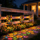 Solar Garden Lantern – Flower Light Projection, 8-Hour Runtime & Warm/Multicolor