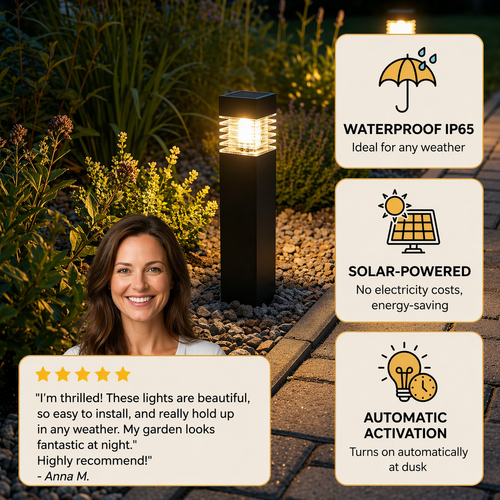 Solar LED Pathway Lights – Waterproof, Auto On/Off & Warm/Cool White