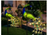 Wasserdichte Solar-Gartenleuchte aus Eisen mit elegantem Pfau-Design – Automatische Dämmerungssensorbeleuchtung für Garten & Terrasse