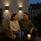 Enhanced Product Title: "4er-Set Solar-LED-Wandlampen – Kabeloses Warmlicht für Außenbereiche" 

This title emphasizes the key features and benefits, making it more appealing for Google Shopping.