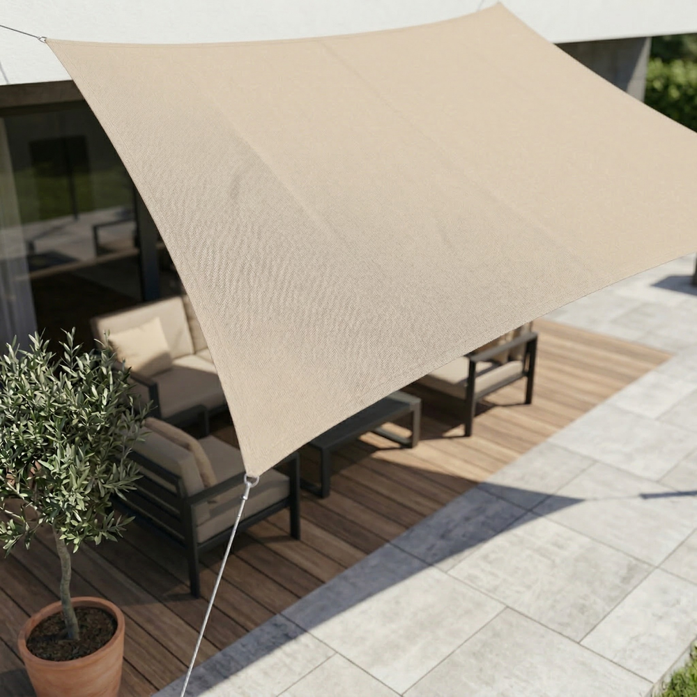 Rectangular Sun Shade Sail – Waterproof, UV Protection & 5 Sizes