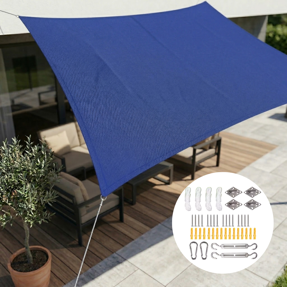 Rectangular Sun Shade Sail – Waterproof, UV Protection & 5 Sizes