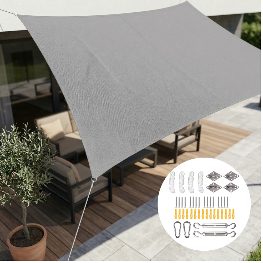 Rectangular Sun Shade Sail – Waterproof, UV Protection & 5 Sizes