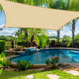 Rectangular Waterproof Sun Shade Sail – PU-Coated Polyester, UV Protection, 200×300 to 300×600cm