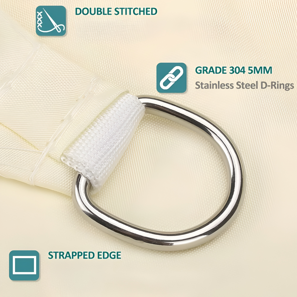 Rectangular Sun Shade Sail – Waterproof, UV Protection & 5 Sizes