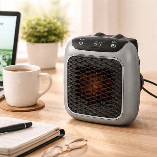 Space Heater – Portable Electric Design, Desktop Size & Small Room Heating