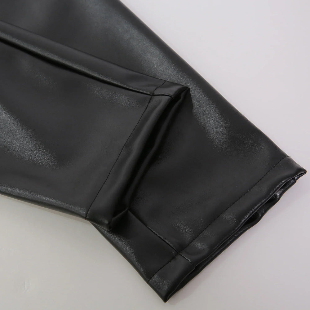Lars – Skinny Fit Elastic Leather Pants for Men
