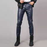 Lars – Skinny Fit Elastic Leather Pants for Men