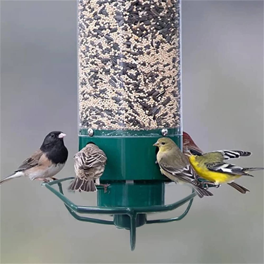 Bird Feeder Metal Squirrel Proof Hanging Outdoor Backyard Tube
