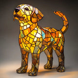 Stained Glass Table Lamp – Dog Design, Animal Decor & Ambient Lighting
