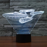 Starship Enterprise 3D LED Lamp – Multicolor Illusion, Acrylic & 50,000-Hour Night Light