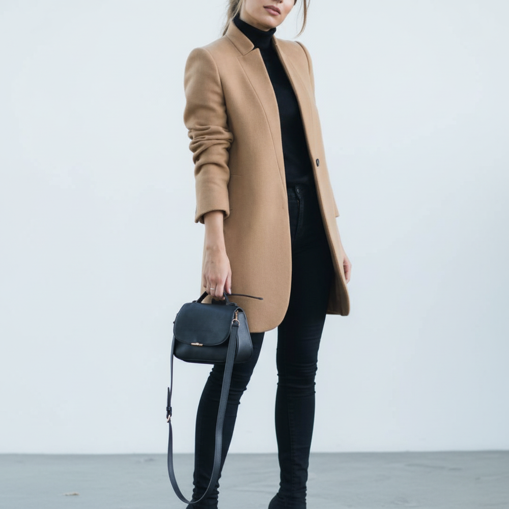 Stand-up collar coat - Valentina