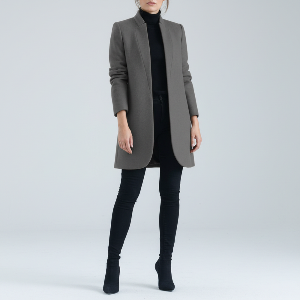 Stand-up collar coat - Valentina
