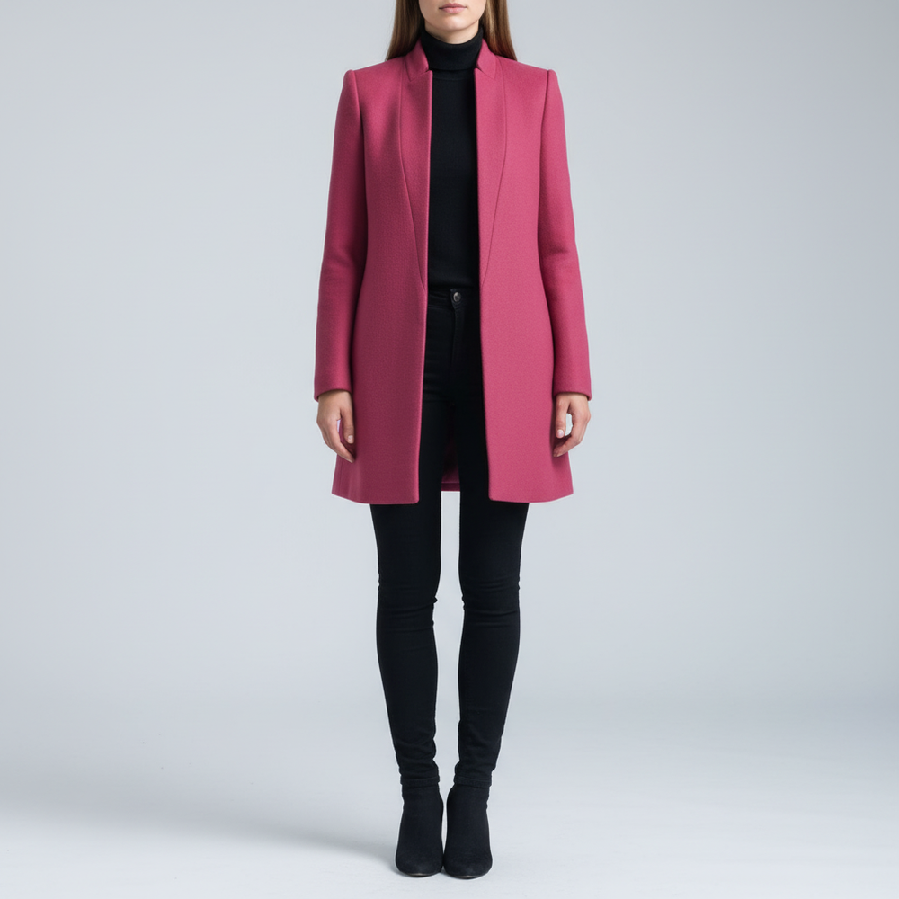 Stand-up collar coat - Valentina