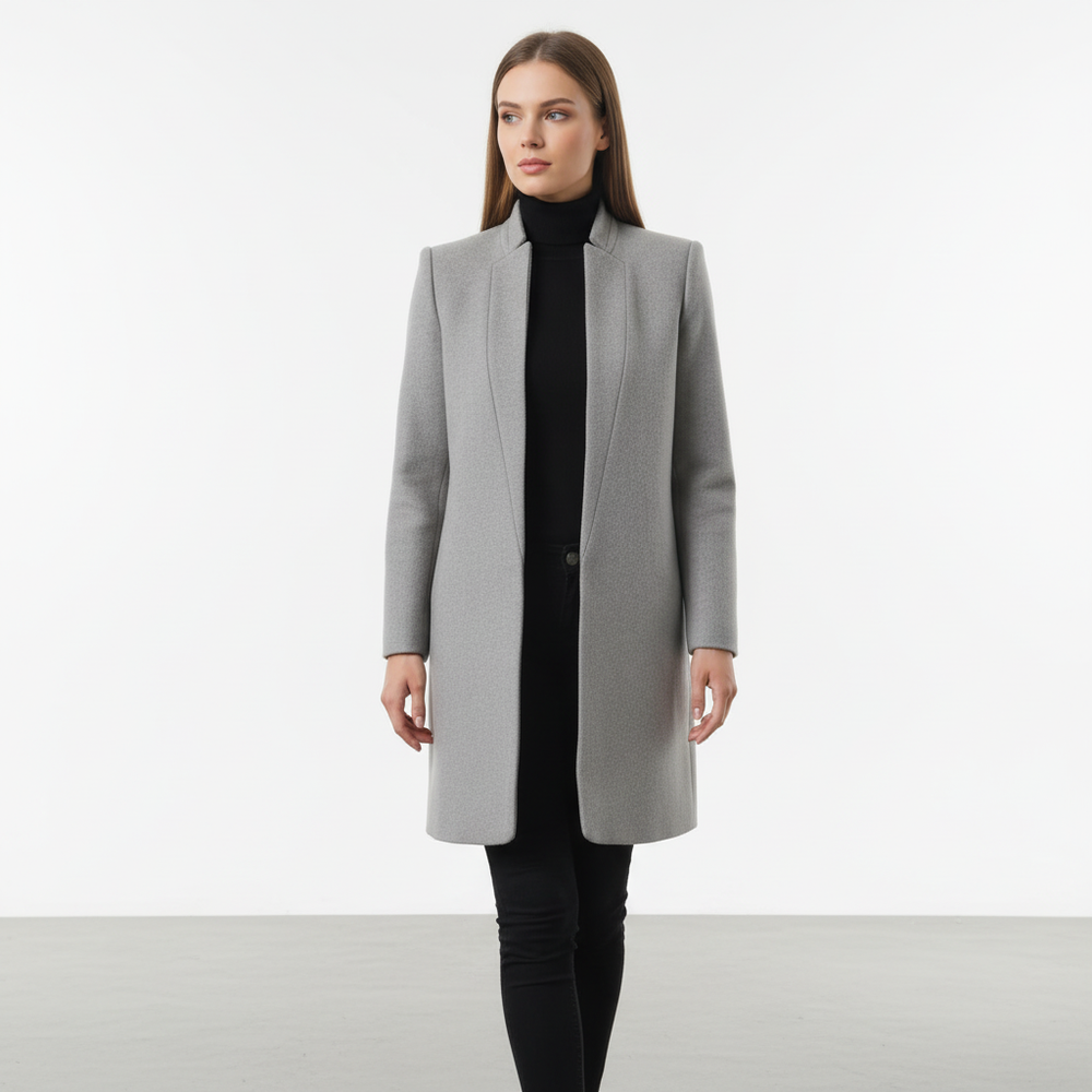 Stand-up collar coat - Valentina