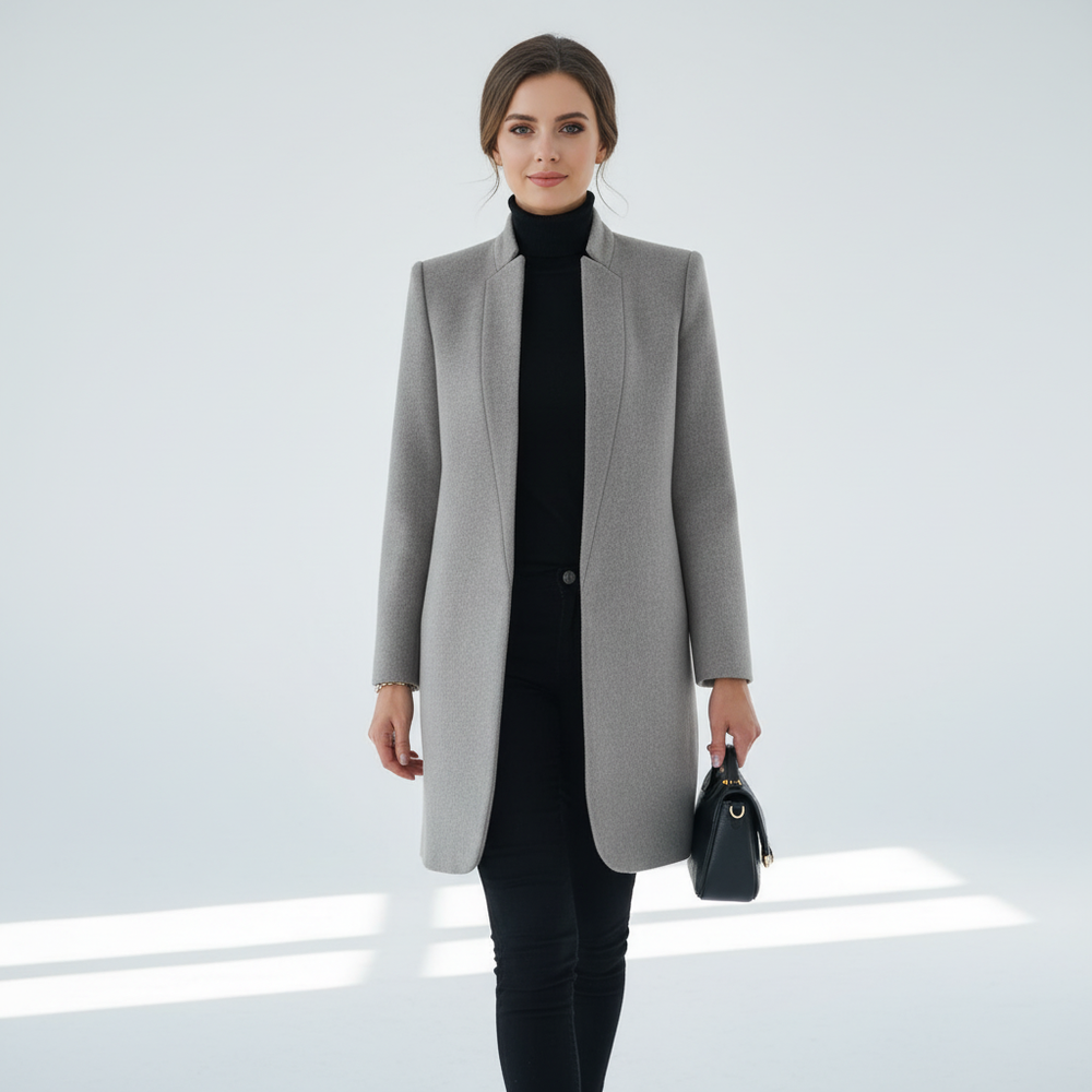Stand-up collar coat - Valentina