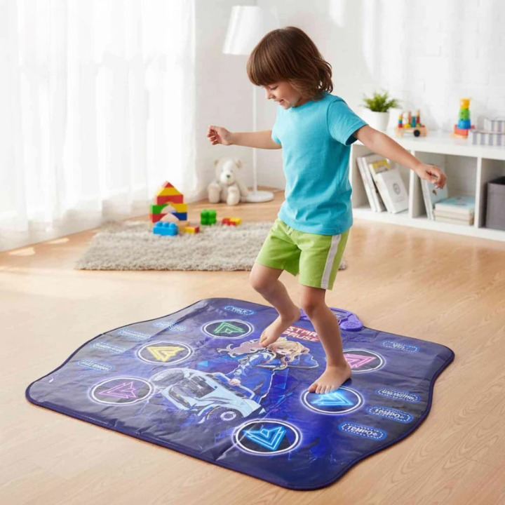 Kids Interactive Dance Mat – Bluetooth, 4 Game Modes, 6 Levels & LED Lights