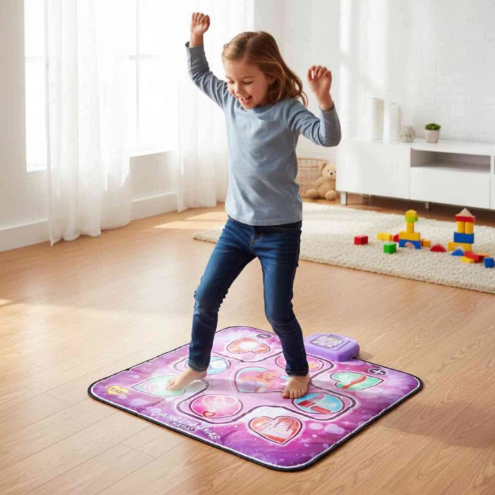 Kids Interactive Dance Mat – Bluetooth, 4 Game Modes, 6 Levels & LED Lights