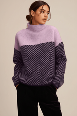 Women's Knit Sweater – Stand Collar
