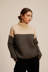 Women's Knit Sweater – Stand Collar