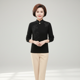 Knitted Sweater with High Collar - Susanne