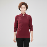 Knitted Sweater with High Collar - Susanne