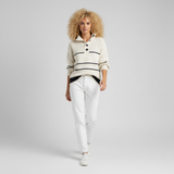 Women's Structured Striped Knit Sweater