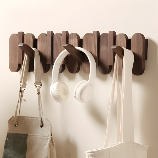 Wooden Wall Coat Rack – Stylish Entryway Storage, Keeps Doorway Tidy & Space Saving