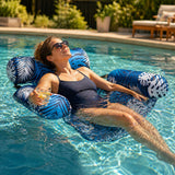 Inflatable Pool Lounger Chair – Floating Design, Foldable Storage & Summer Use