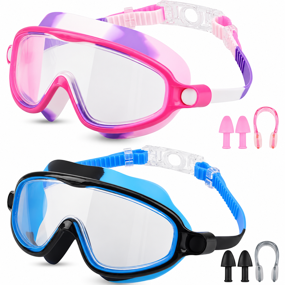 Youth Swim Goggles – Training Mask, Adjustable Strap & Pool Eyewear