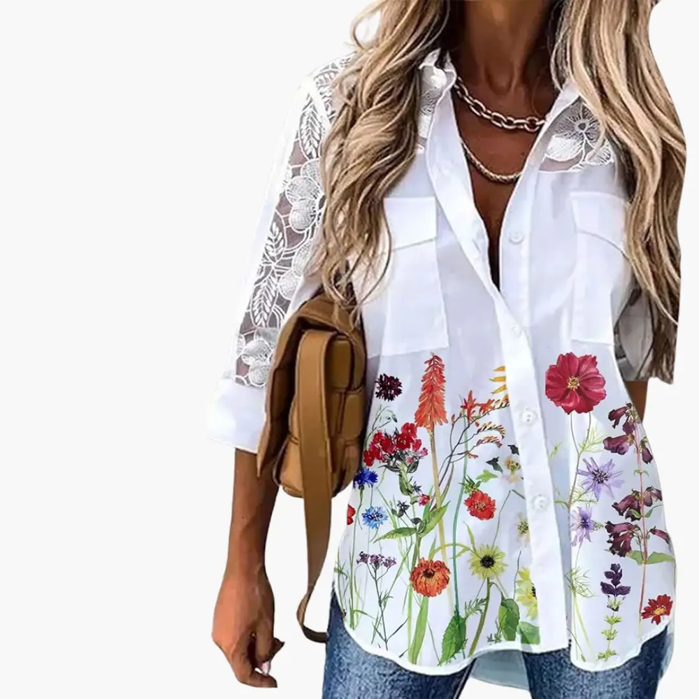 Women's Summer Top – Butterfly Print, Lightweight Fabric & Relaxed Fit