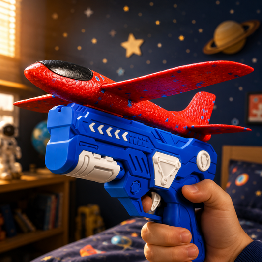 Airplane Launcher Toy – Kids Outdoor Play, Foam Glider & Catapult Design
