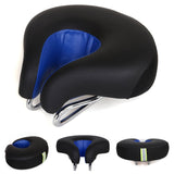 BowLift | Noseless Bike Saddle Mountain Bike Thick Soft Padding (Blue)