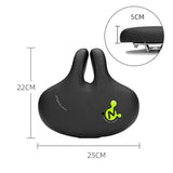 Noseless Bike Saddle – Shock-Absorbing PU Leather, 25×22cm & Universal Fit
